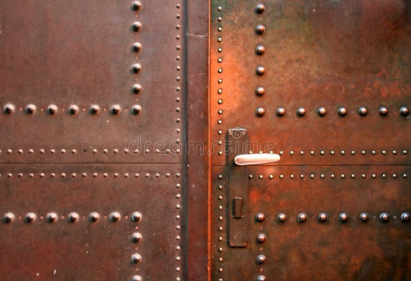 Metal door stock image