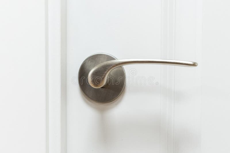 Metal Door Handle Isolated on White Door Stock Photo Image of home