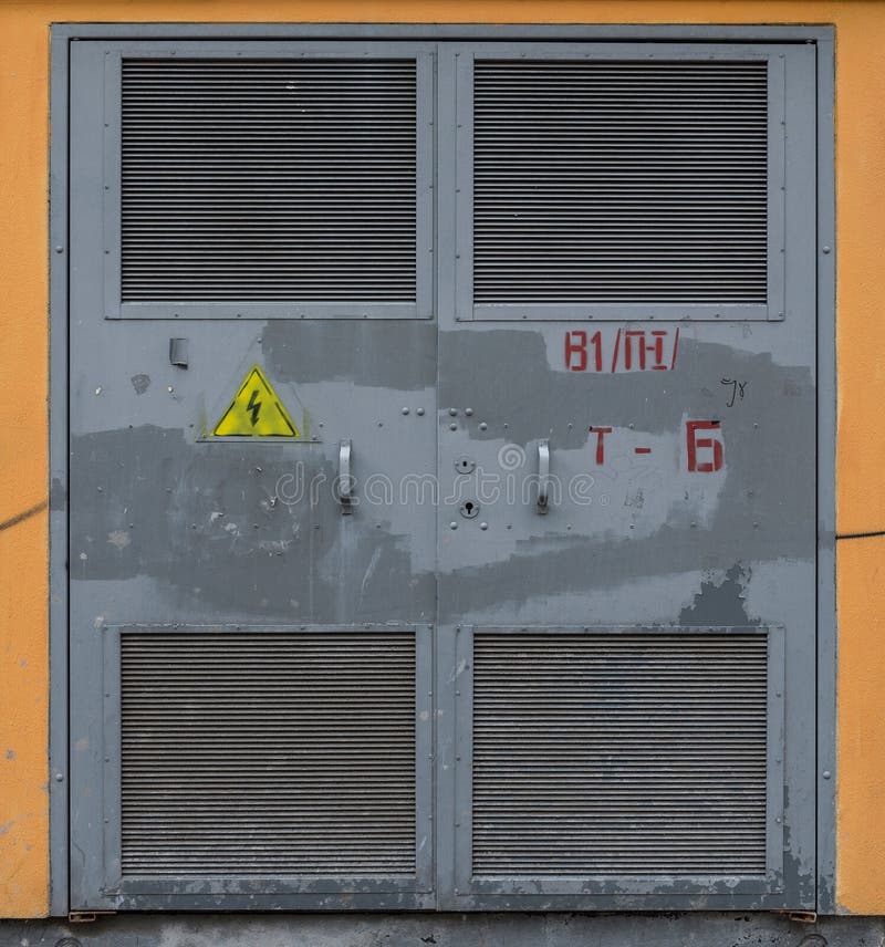 Doors for Electrical Switchboard Stock Image Image of rough, closeup
