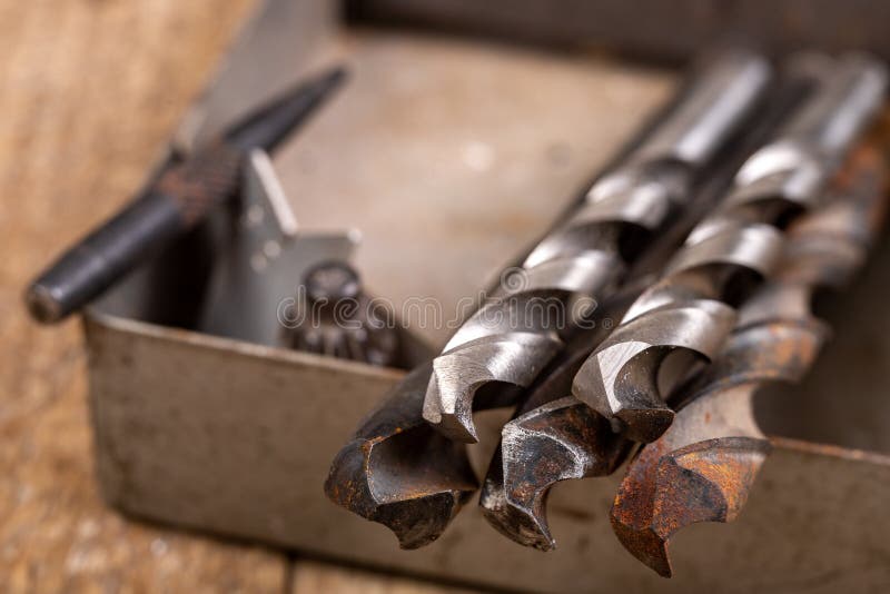 Metal Drill Bits and Locksmith Accessories. Accessories in a Home