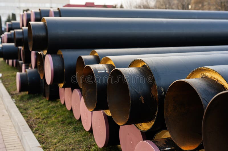 Metal Drinking Water Pipes with Plastic Covers Stock Photo Image of