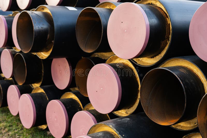 Metal Drinking Water Pipes with Plastic Covers Stock Photo Image of
