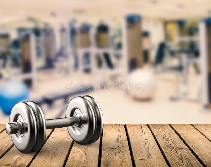 Metal Dumbbell with Gym Background Stock Illustration - Illustration of  lifestyle, sporty: 82383956