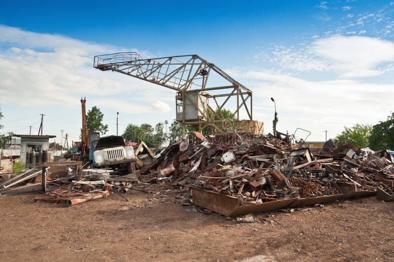 Metal dump stock photo. Image of cargo, mechanical, heap 49057910