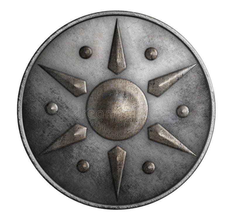 Marco redondo de plata, escudo, escudo de madera redondo libre