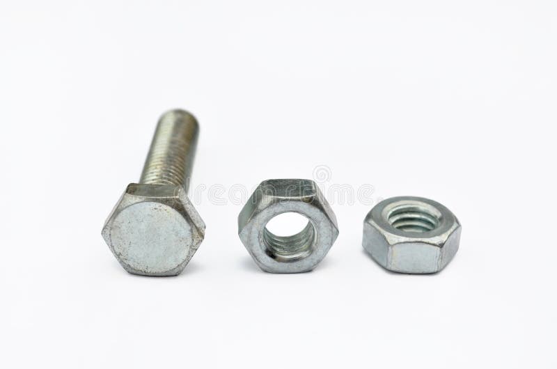 Metal Bolt, Nuts, Washers and Grover for Construction Stock Photo Image of washers, nuts
