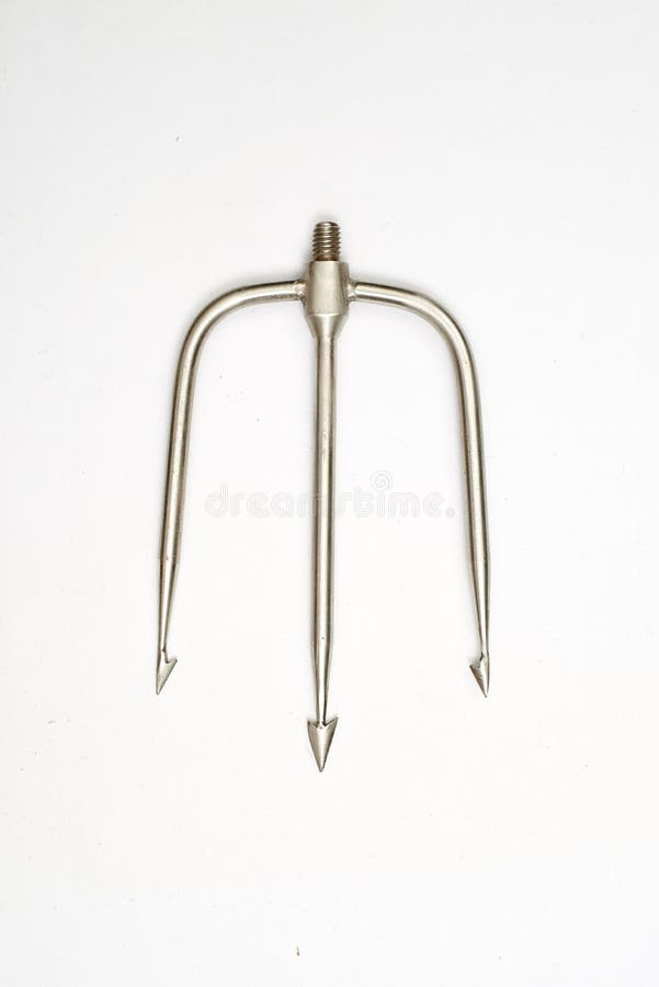 Trident 6mm 3-Prong Flat Tip Spearfishing Tip in Stainless Steel or Cad  Plate
