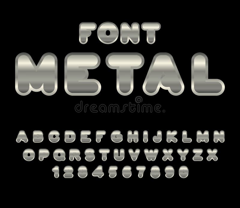 Iron alphabet. stock illustration. Illustration of edge - 20799121