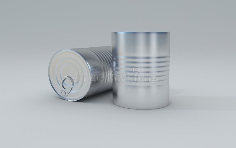 Metal Food Tin Can Packaging Stock Photo Image of gray, white 272440454