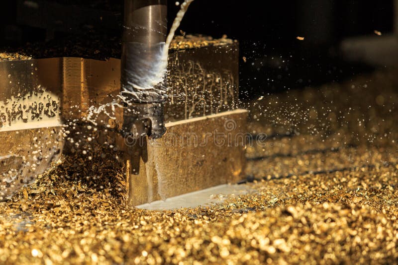 Metal Forming by Milling Machine Cutting Stock Photo Image of iron