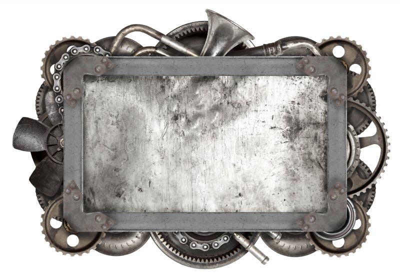 Metal frame and old auto spare parts car royalty free stock image Metal frame and old auto spare parts car royalty free stock image