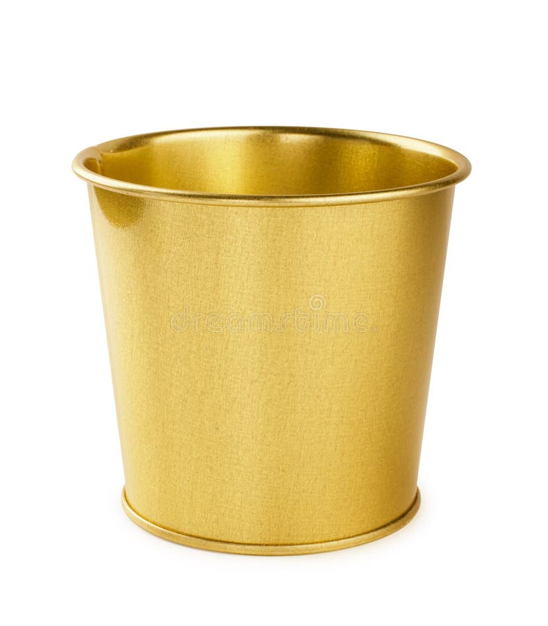 Metal Gilded, Golden Bucket Stock Image - Image of concept, bucket ...