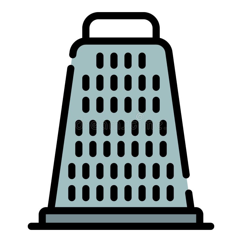 Metal grater icon color outline vector royalty free illustration