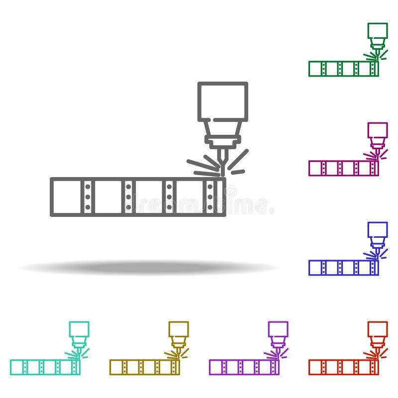 Metal icon. Elements of Laser in multi color style icons. Simple icon for websites, web design, mobile app, info graphics vector illustration