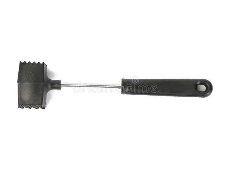 Metal Kitchen Hammer for Beating Meat Isolated on White Background