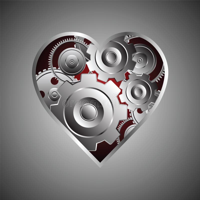 Metal le coeur illustration libre de droits Metal le coeur illustration libre de droits
