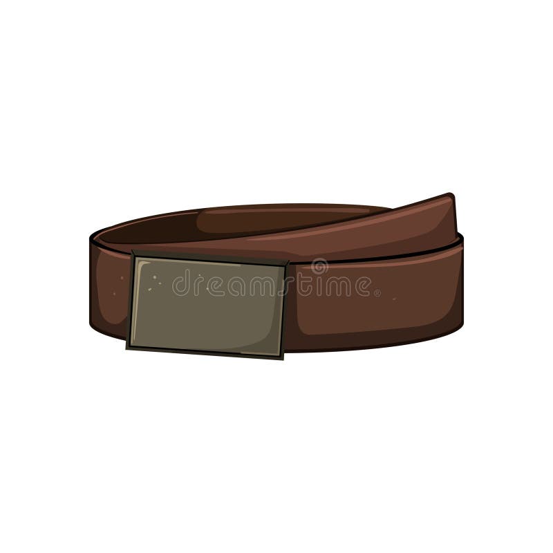 Metal Leather Belt Cartoon Vector Illustration Stock Illustration ...