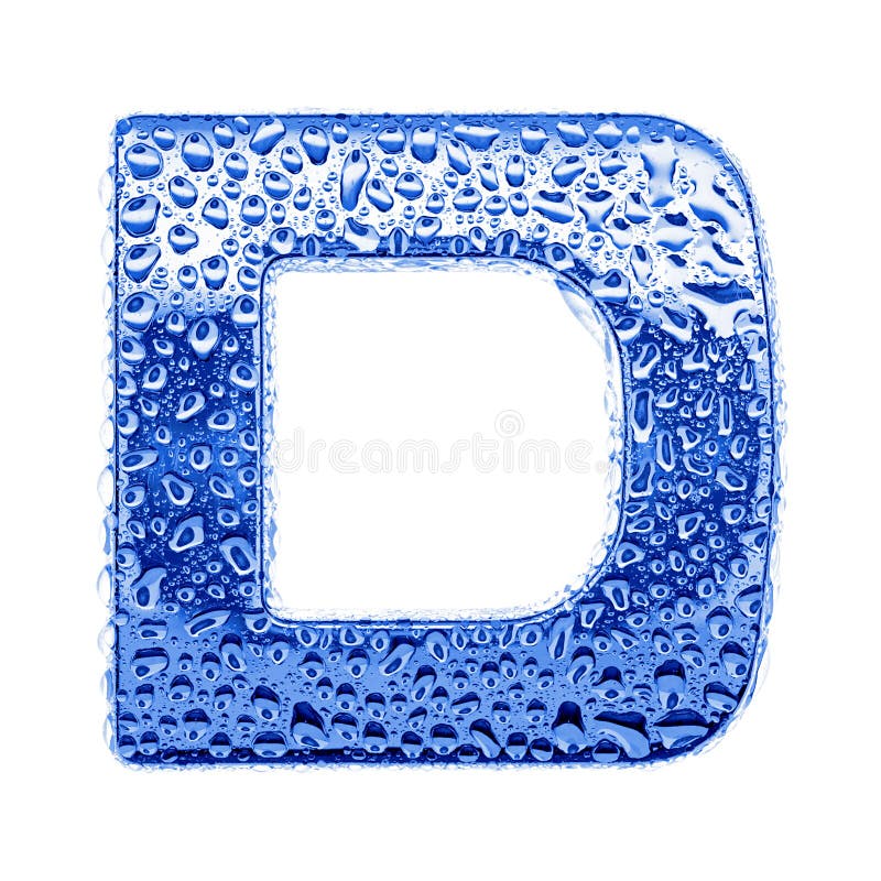 Metal Letter & Water Drops - Letter D Stock Photo - Image of glass ...