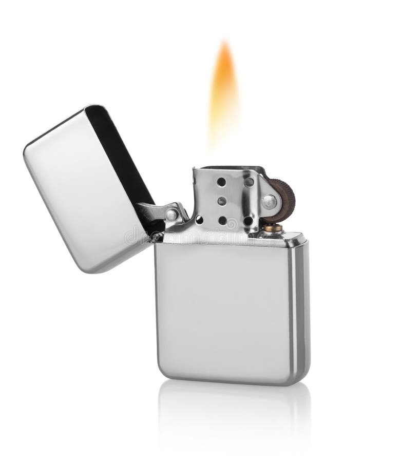 Metal lighter stock image
