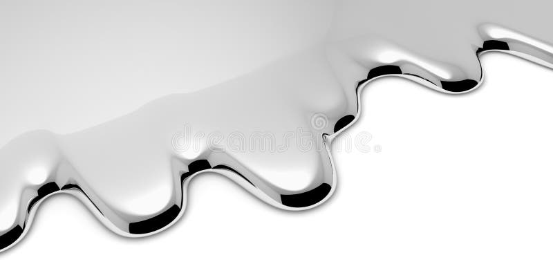 Metal liquid on white wide