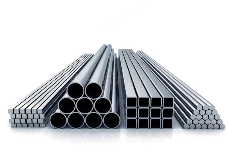 Metal materials stock image