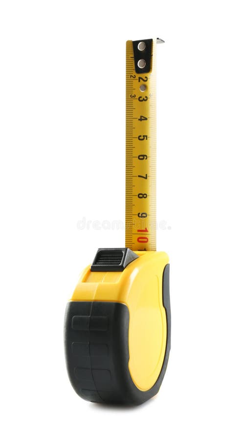 Measuring Tape on White Background Stock Image - Image of craft