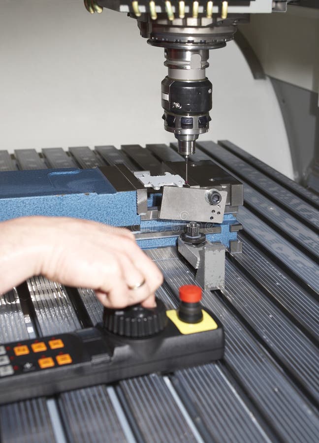 Metal milling machine stock image. Image of control, drill 28097319