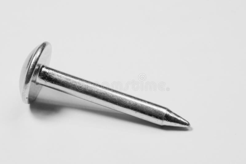 Metal Nail on White Background. Working Tools Stock Photo Image of