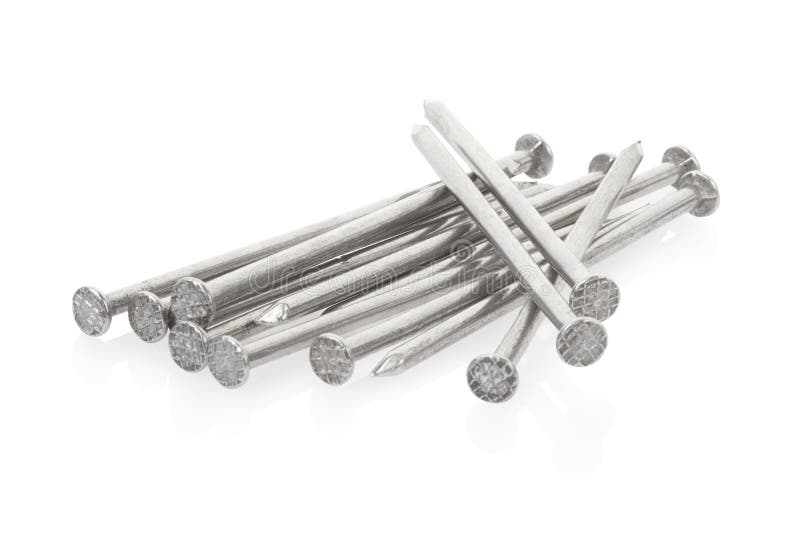 Metal nails group stock photography