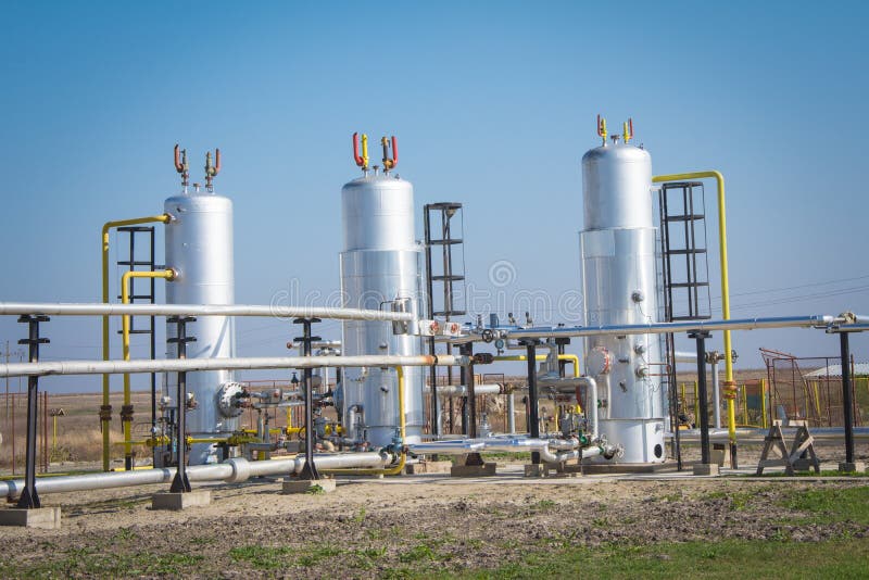 Metal oil tanks stock image. Image of pipeline, rusty 34469913