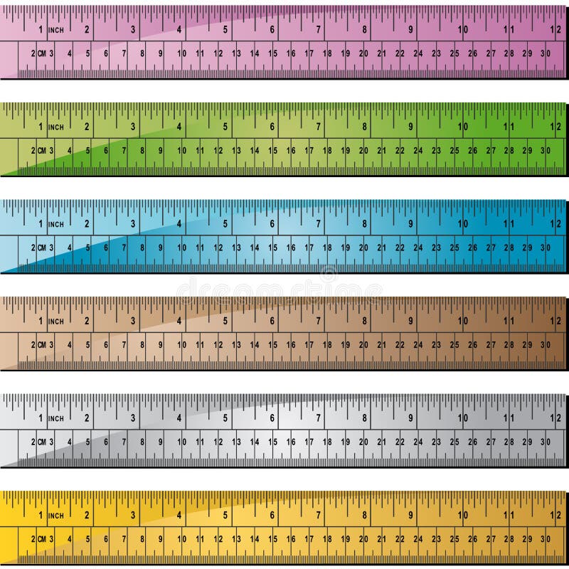 Set of 6 metal/wooden rulers with hole punch at end. Rulers measured in inches with centimeter dashes. Set of 6 metal/wooden rulers with hole punch at end. Rulers measured in inches with centimeter dashes.