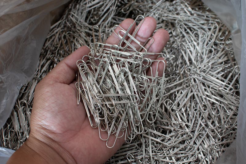 Metal Paper Clip from Manufacturer Stock Photo Image of icon, holder