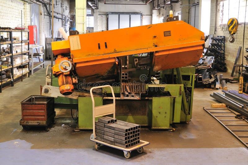 Metal Pipe Cutting stock photos