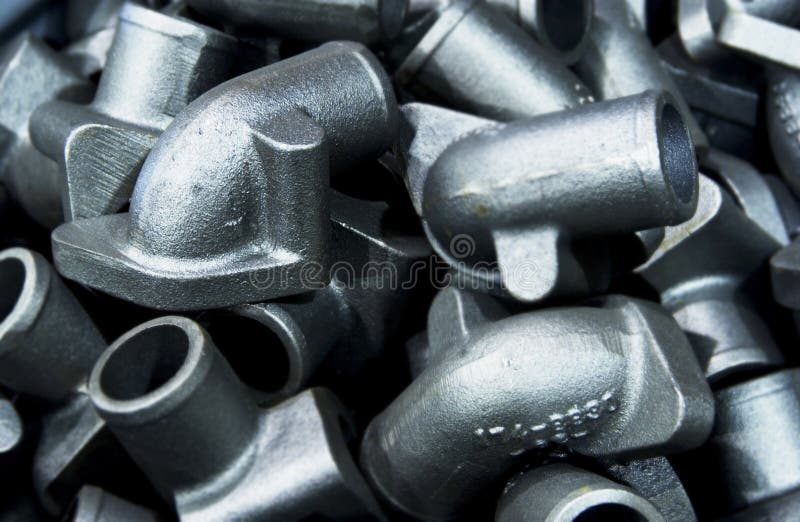 Metal pipe elbow parts stock photography