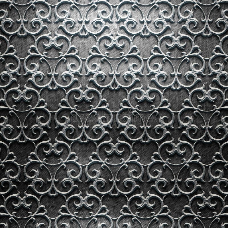 Metal Plate with carved pattern