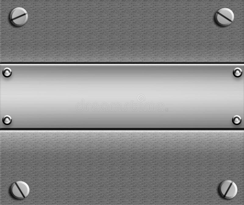 Metal Plate with Copyspace stock illustration. Illustration of sheet