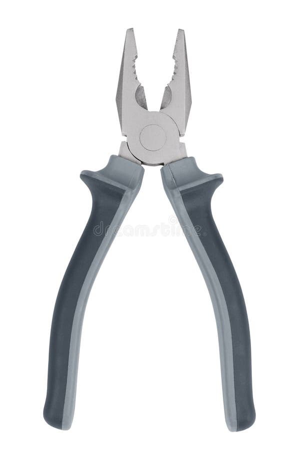 Metal Pliers with Rubber Grips Stock Photo Image of instrument