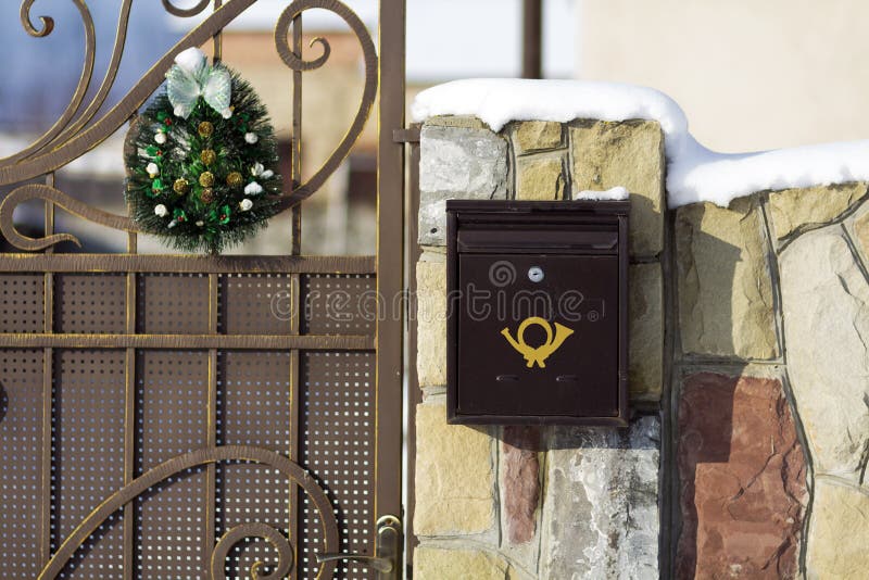 Metal Post Box Front House Stock Photos Download 600 Royalty