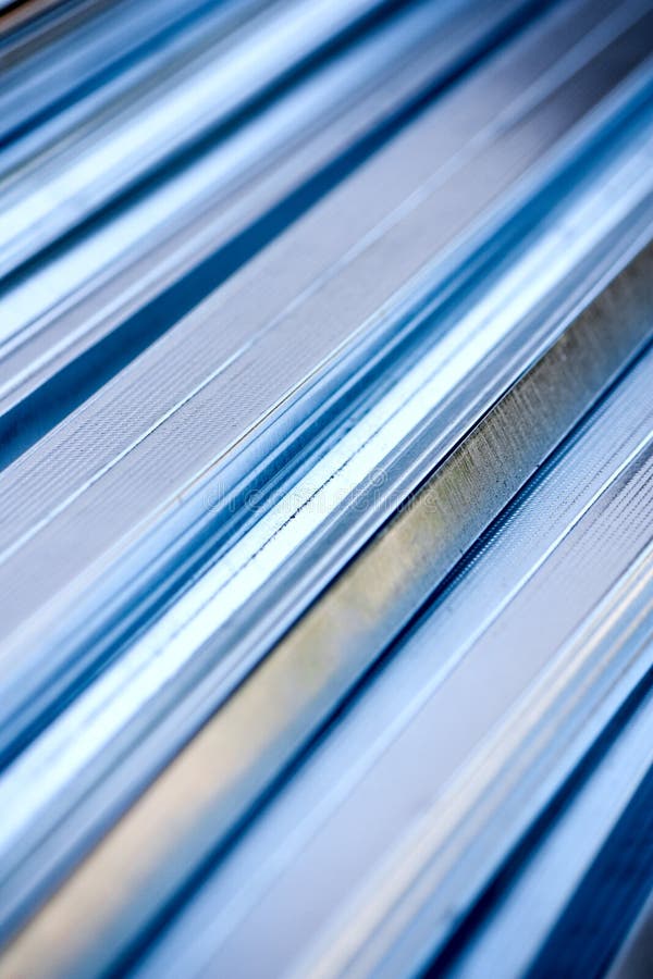 Metal profile stock image