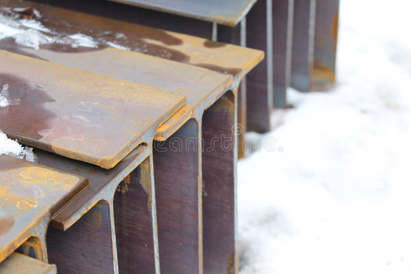 Metal profile beam stock image