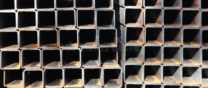 Metal profile square tube royalty free stock images