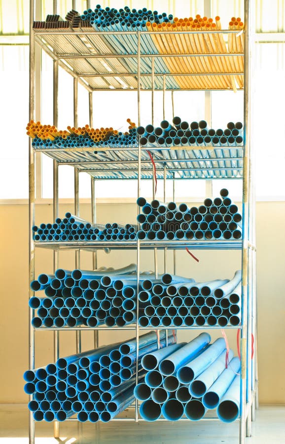 Metal and PVC pipes stock image. Image of metal, backgrounds 33966311