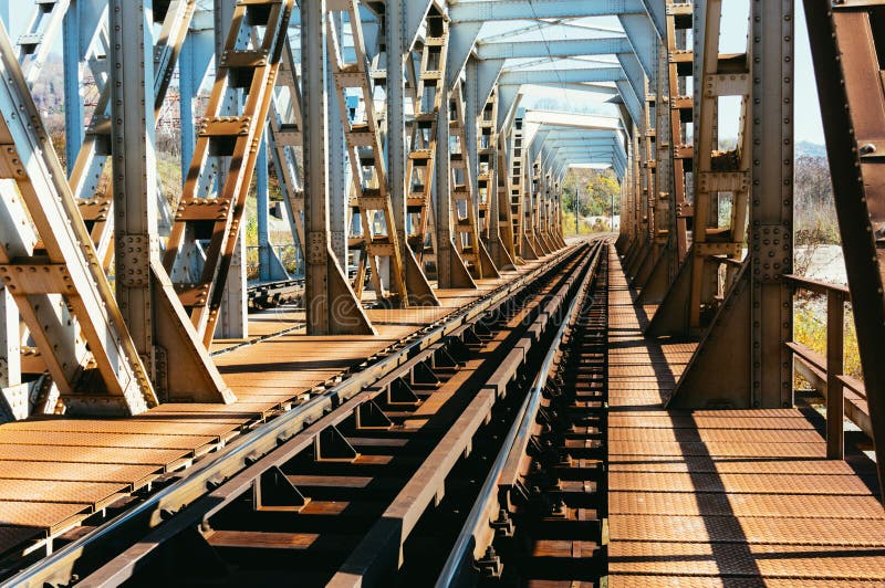 Metal bridge structure stock photo. Image of large, detail 22981376