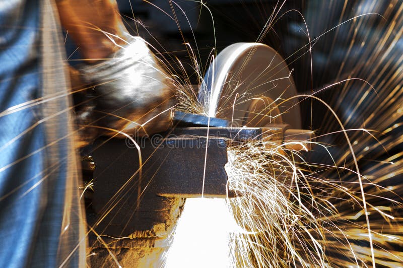 Metal sawing stock image. Image of grinder, diamond, metal 43763729