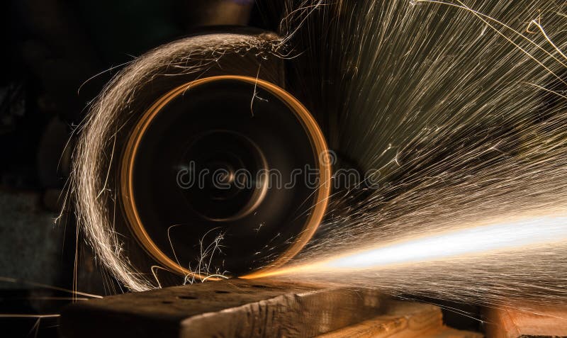 Metal sawing close up royalty free stock image