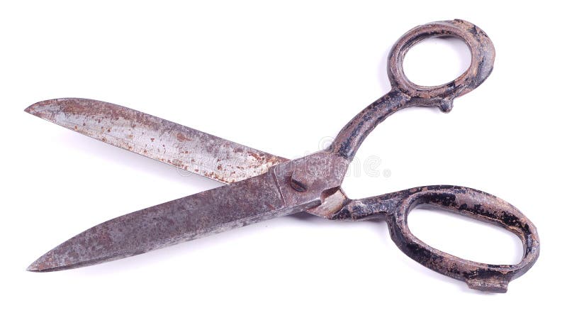 Antique Dirty Rusty Metal Cutting Shears Stock Photo - Download