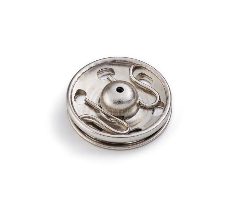 Metal Sewon Snap Fastener, Cut Out, Photo Stacking Stock Photo Image