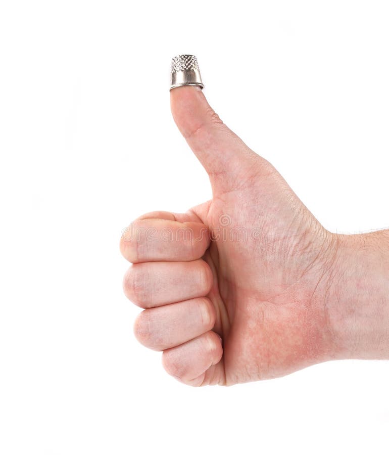 Metal sewing thimble. stock photo. Image of isolated 37236862