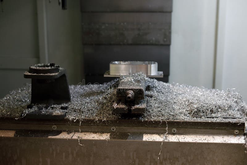 Metal Shavings after Workpiece Processing Stock Photo Image of