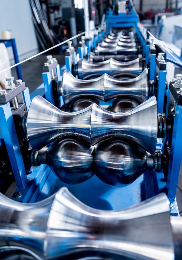 Metal Sheet Forming Machine at the Modern Metalwork Factory. Stock